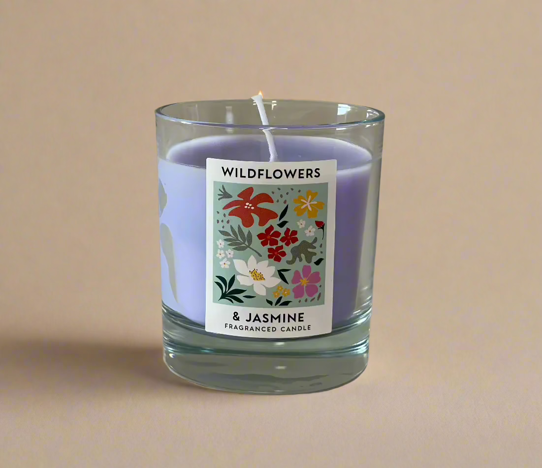 Wildflowers & Jasmine Scented Medium Candle
