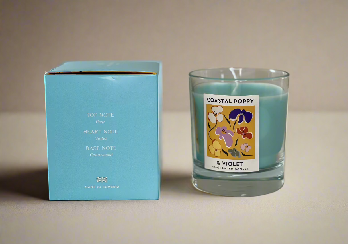 Coastal Poppy & Violet Scented Medium Candle