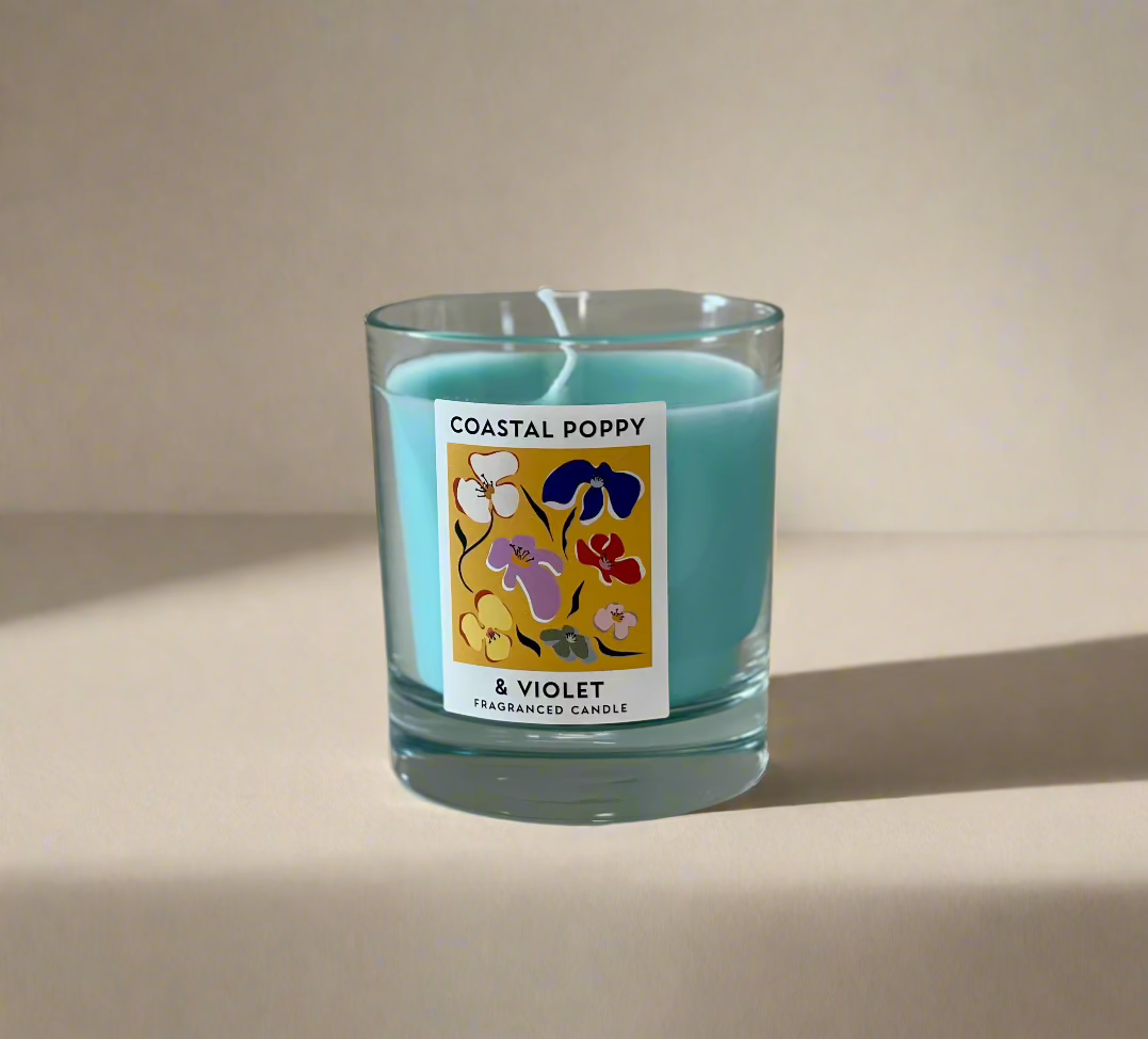 Coastal Poppy & Violet Scented Medium Candle