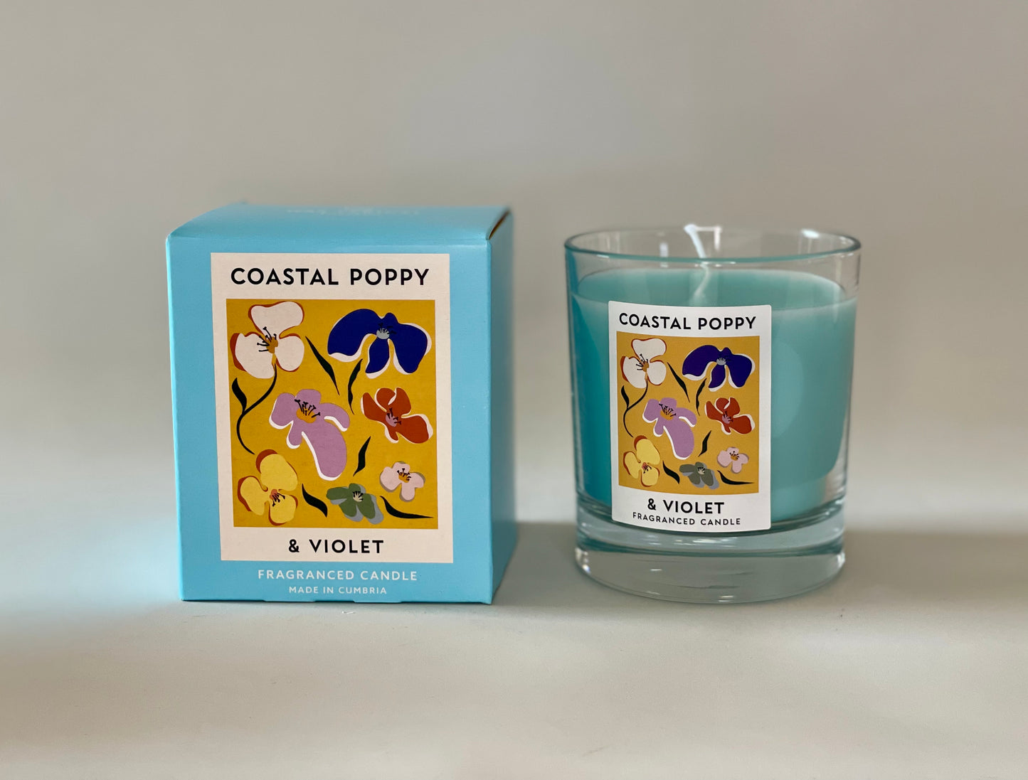 Coastal Poppy & Violet Scented Medium Candle