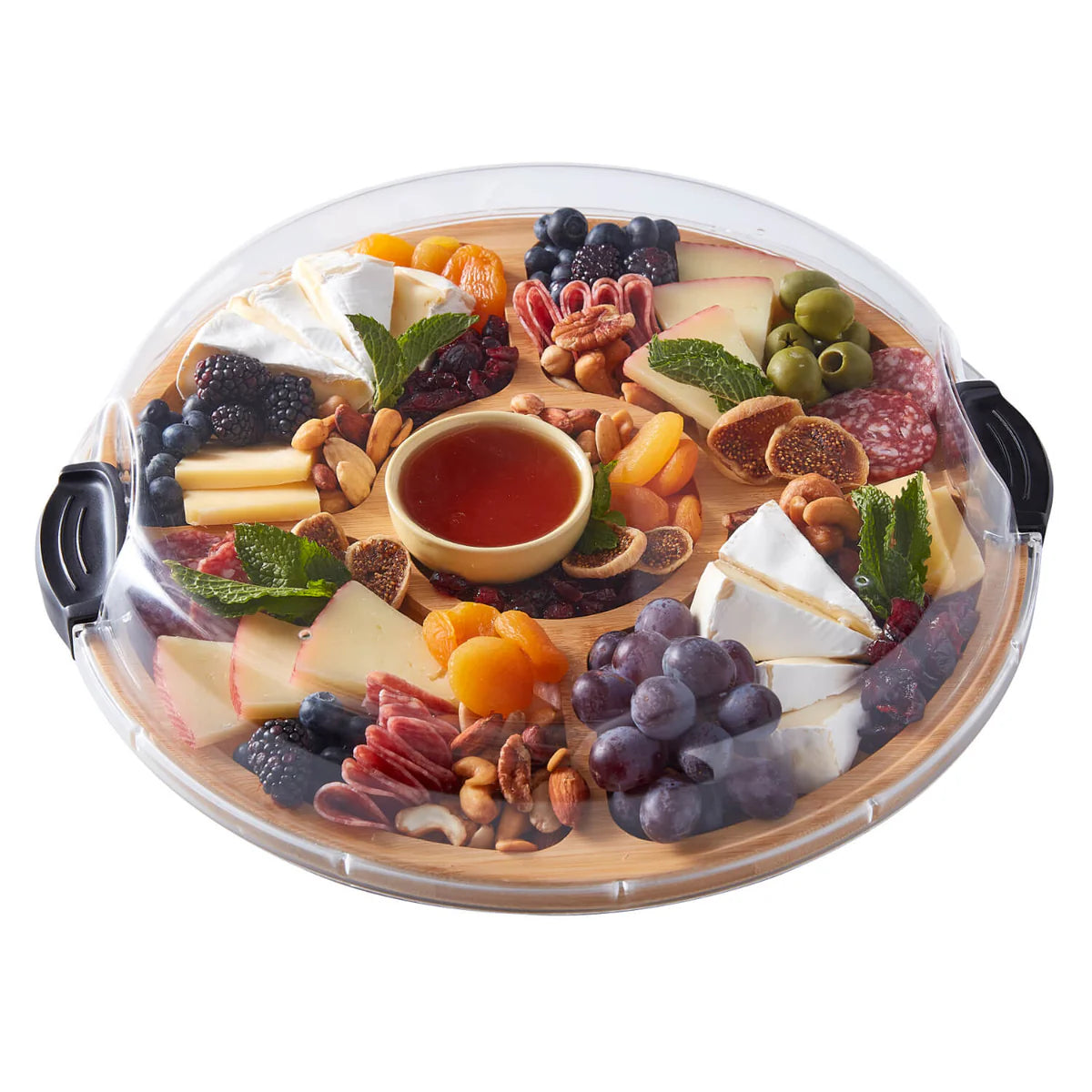 Farberware Build a Board - Round Divided Serving Board With Lid