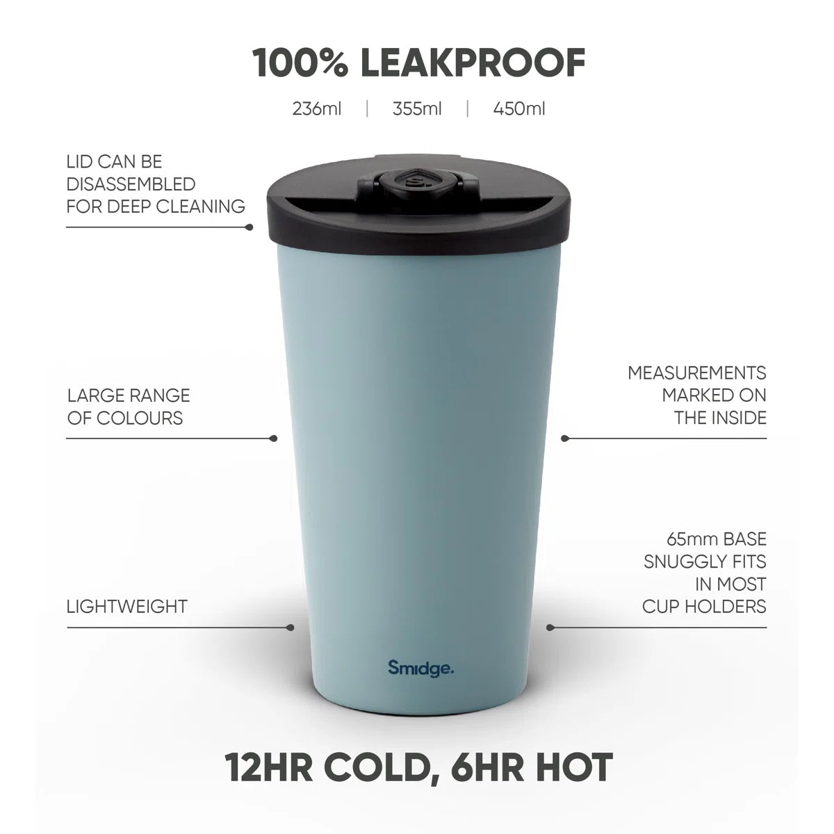 Smidge 355ml Travel Cup Spring Dew