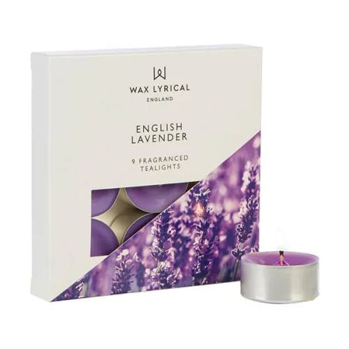 English Lavender Scented Tealights 9 Pack
