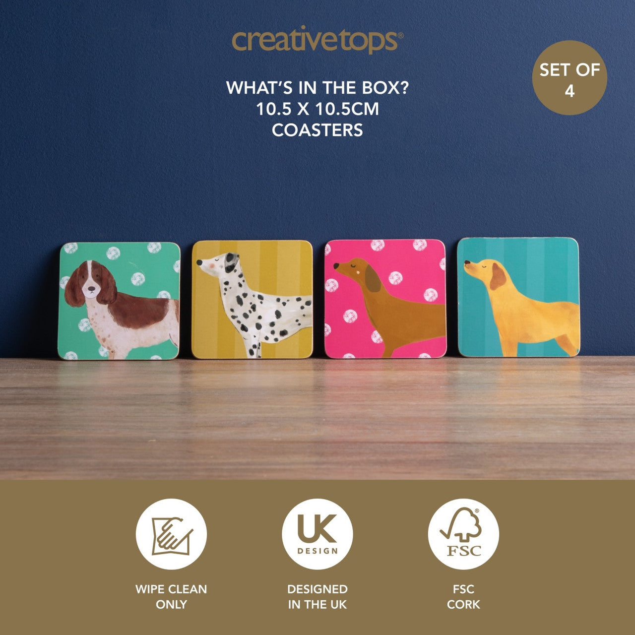 Creative Tops Dog Print Coasters