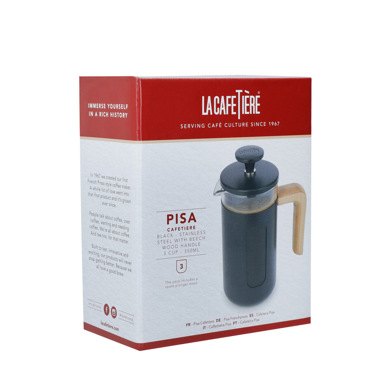 La Cafetiere 3 Cup Cafetiere Black