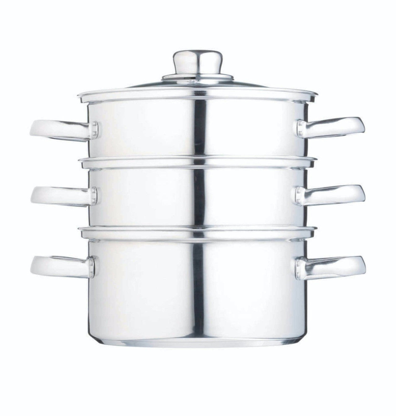 Stainless Steel Three Tier Steamer, 16cm