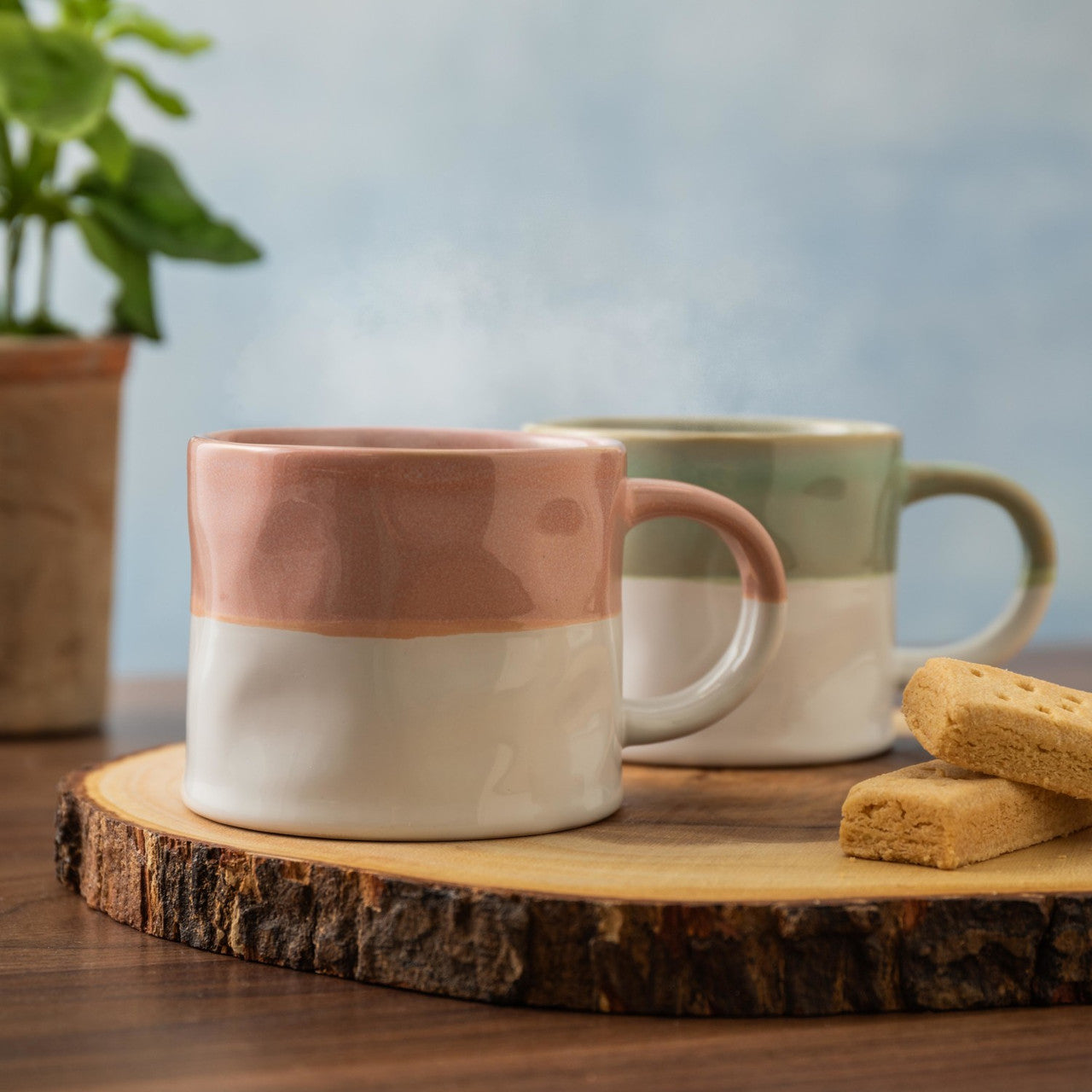 Mikasa Ombre Pink and White Mug, 350ML