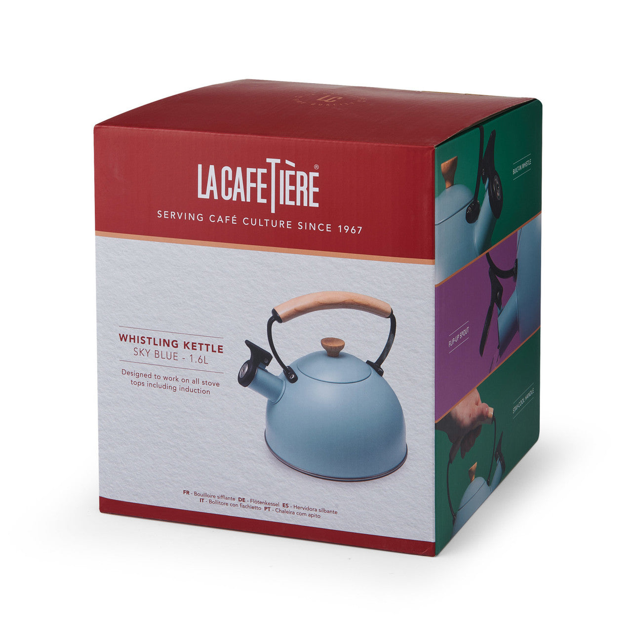 La Cafetière Whistling Kettle Sky Blue 1.6L