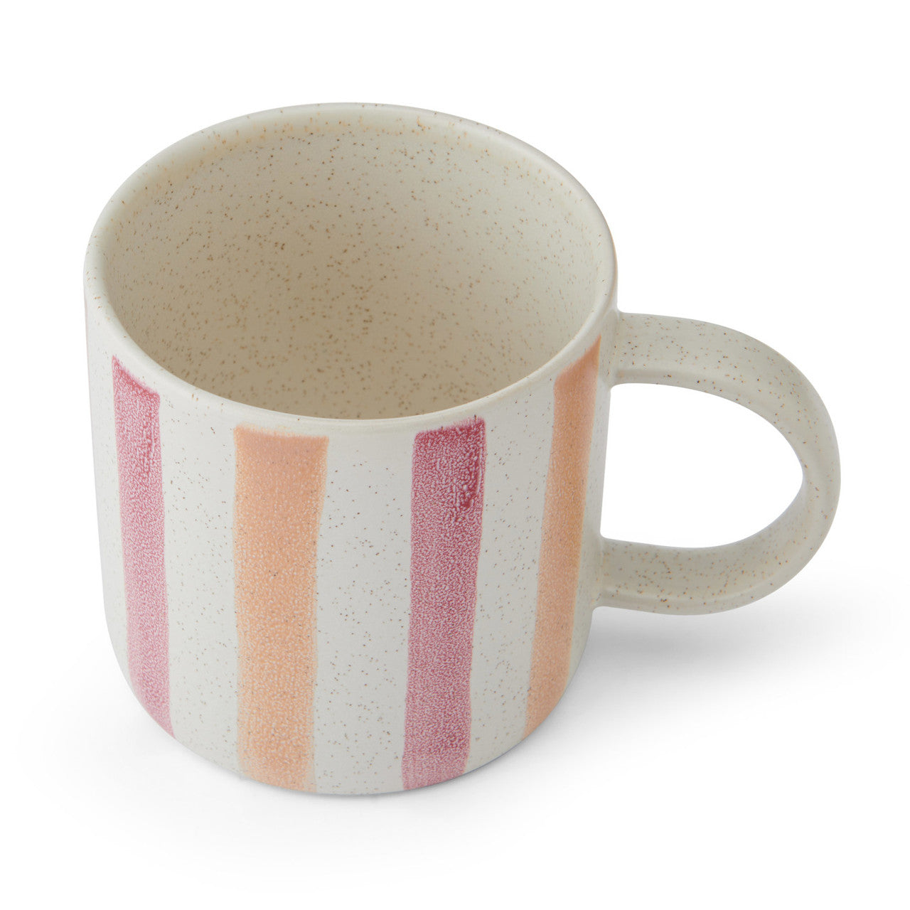 Mikasa Pink and Red Stripe Mug