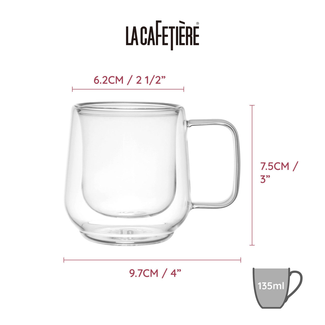 La Cafetiere Siena Espresso Cups (2 pack)