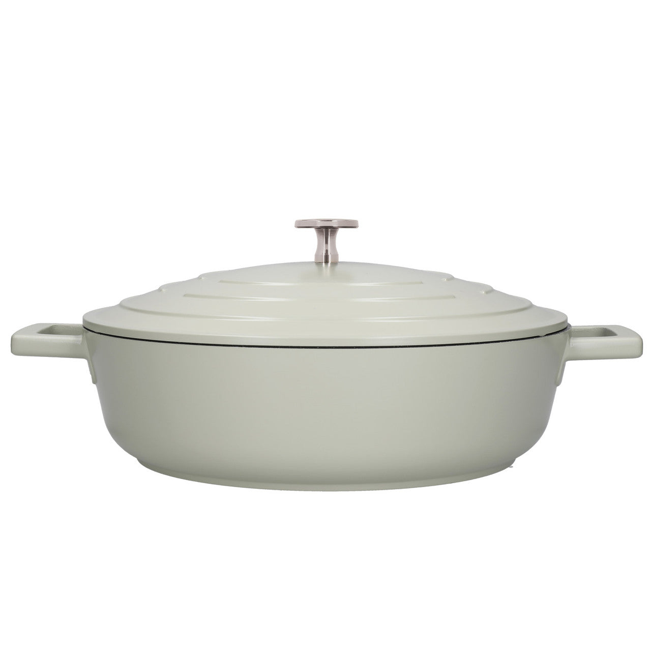 MasterClass Cast Aluminium Shallow Casserole Dish, 4L, Mint Green