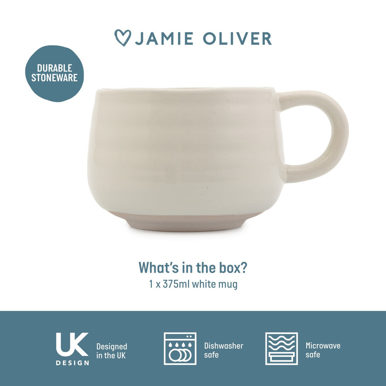 Jamie Oliver 'Cosy Cuppa' Mug White