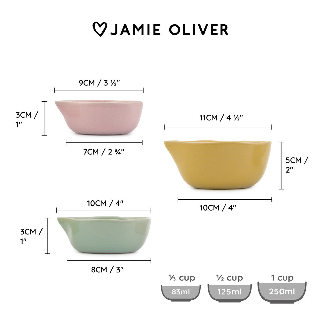 Jamie Oliver Pinch Pots Set of 3