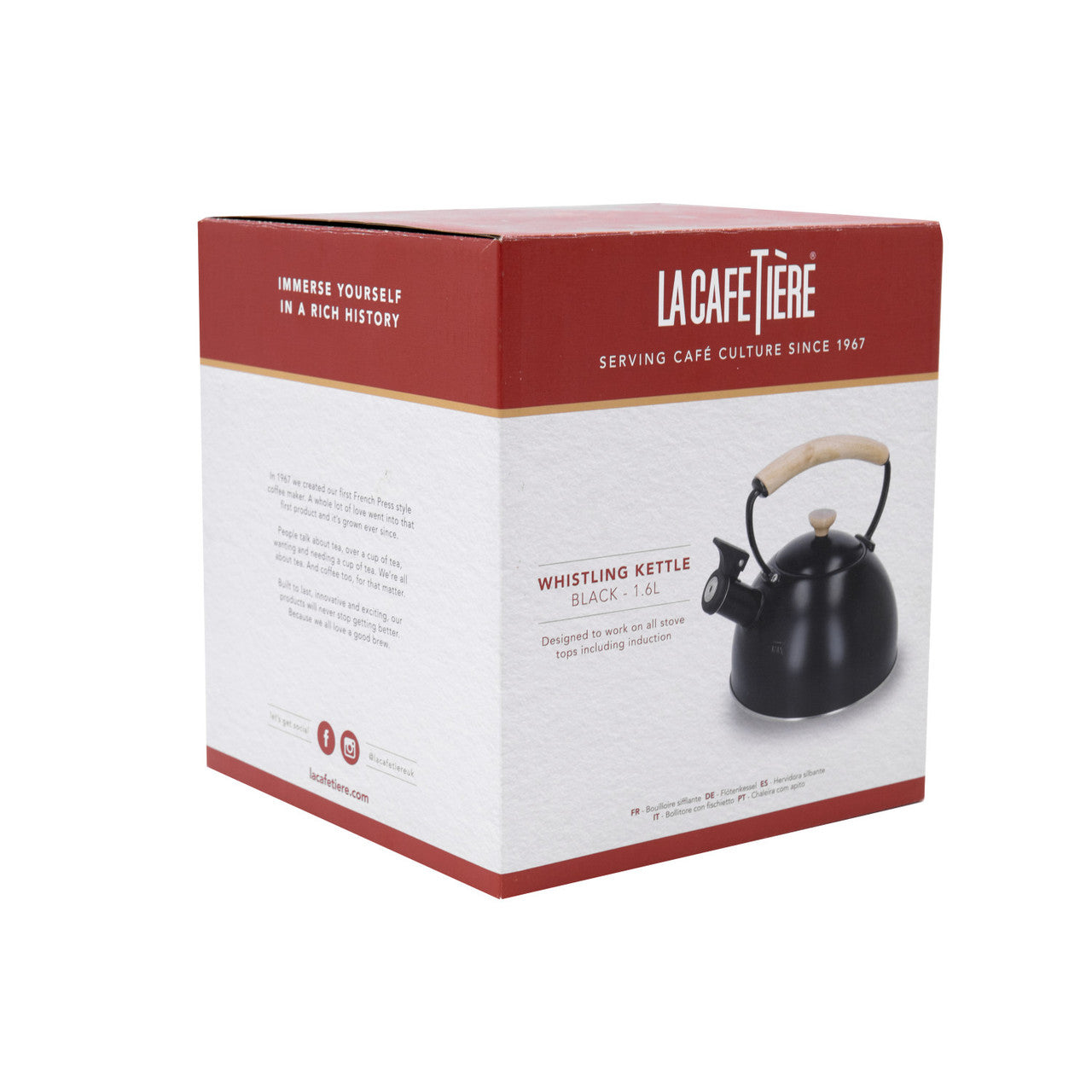 La Cafetière Whistling Kettle Black