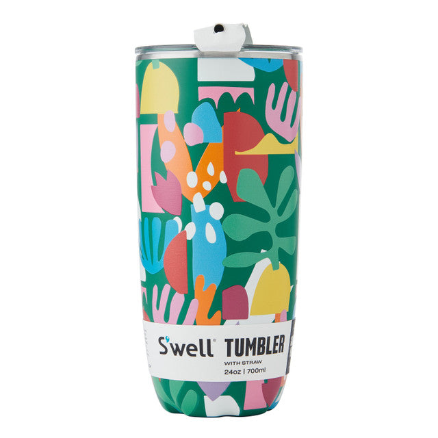 S'well Tumbler With Straw - Paper Cutouts Design
