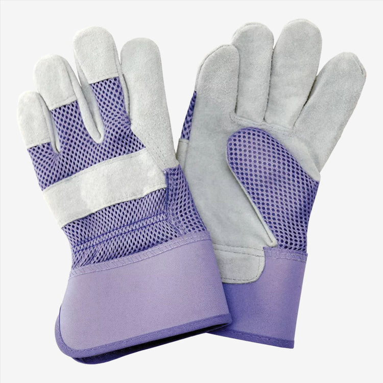 Ladies Purple Rigger Gardening Gloves Medium