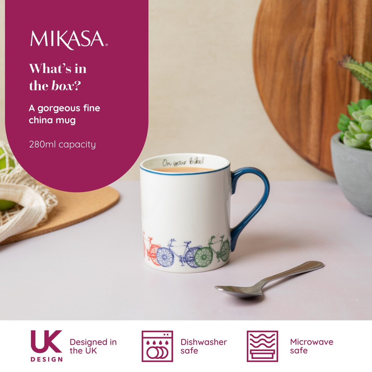 Mikasa Porcelain Bike Mug