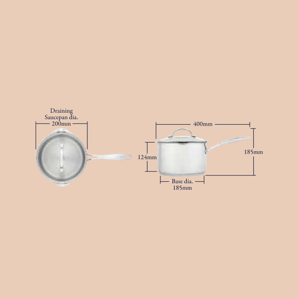 Stellar Profile 20cm Draining Saucepan