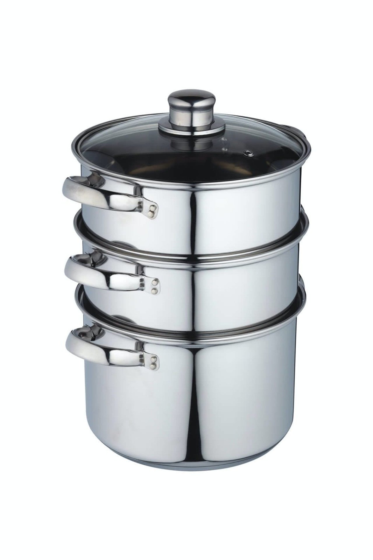 Stainless Steel Three Tier Steamer, 20cm