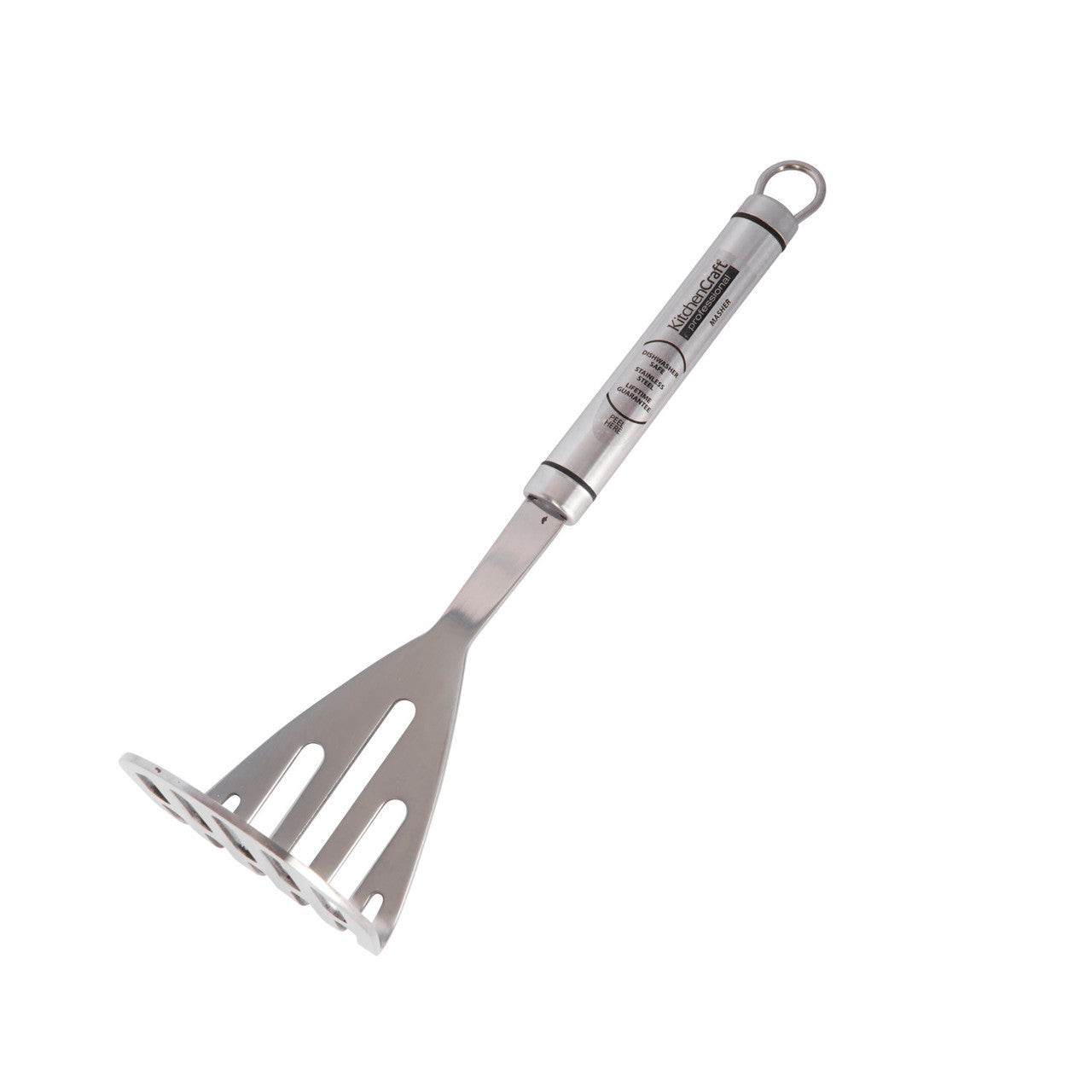 KitchenCraft Oval Handled Professional Stainless Steel Masher