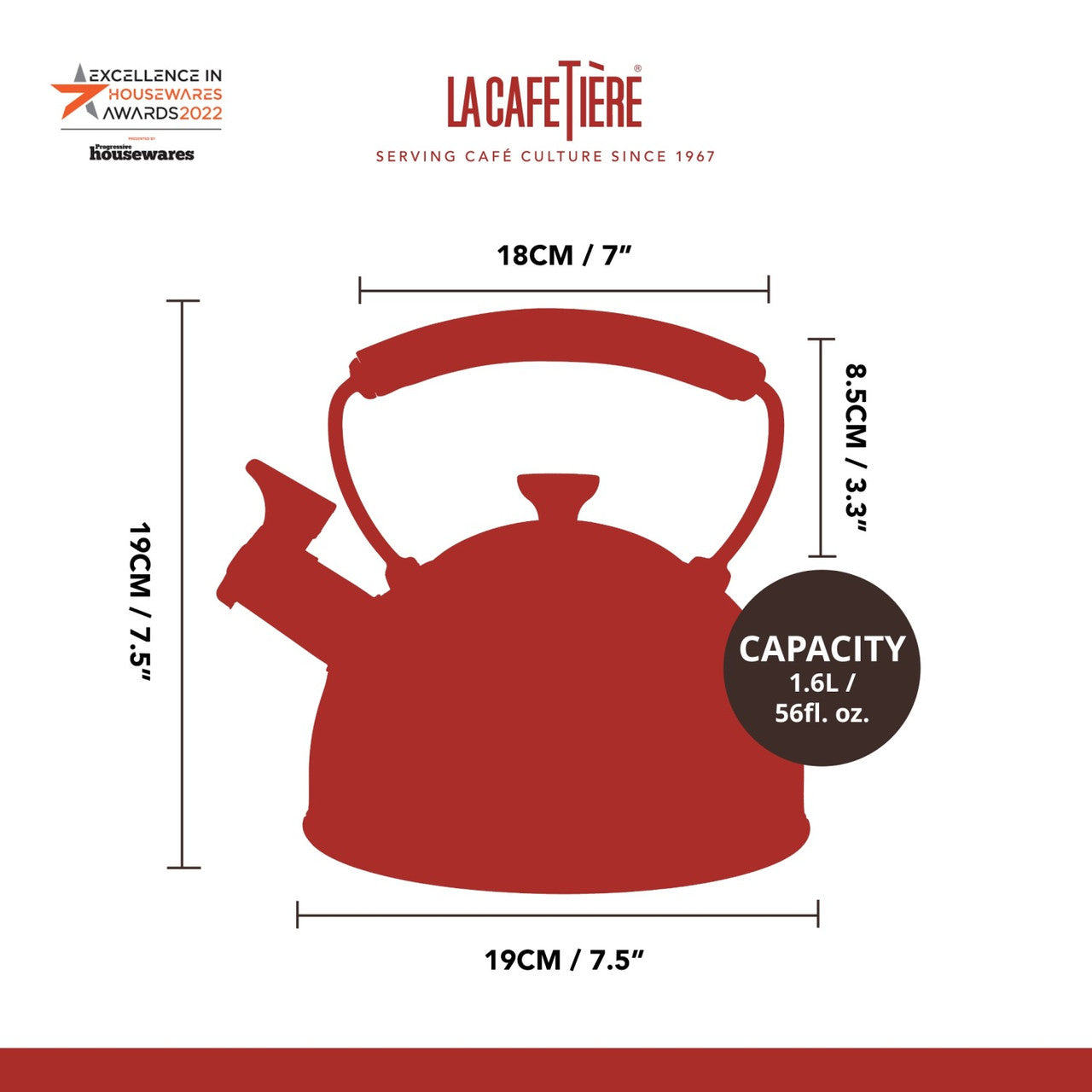 La Cafetière Whistling Kettle Black