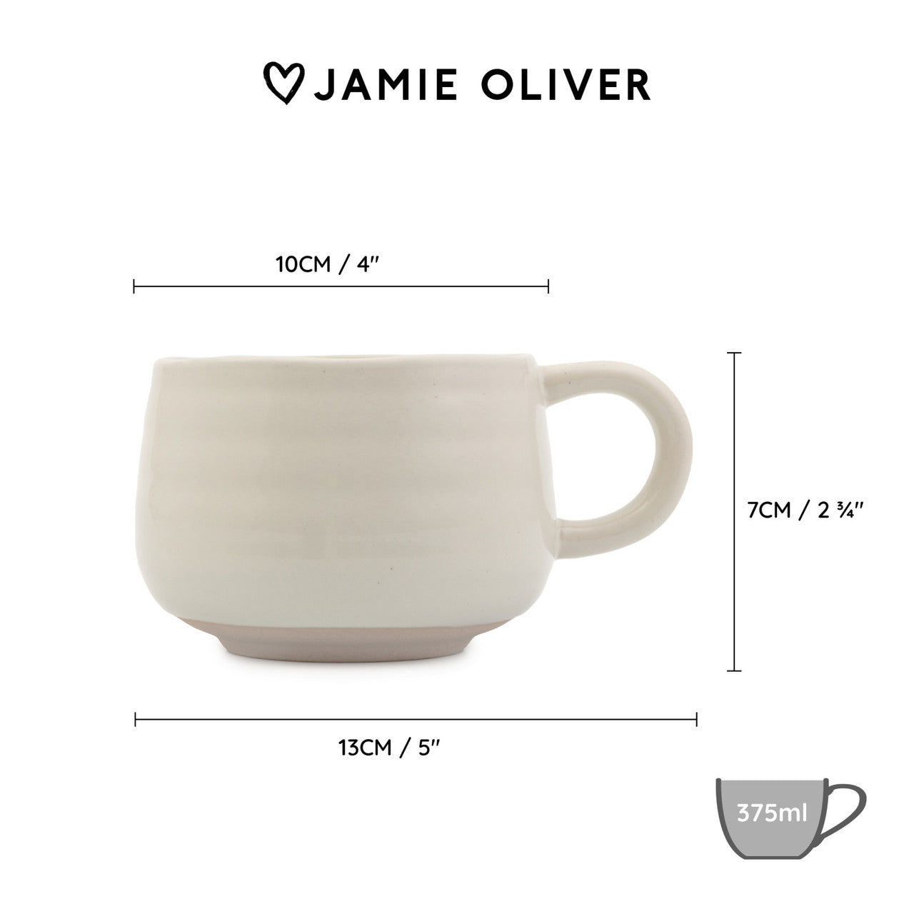 Jamie Oliver 'Cosy Cuppa' Mug White