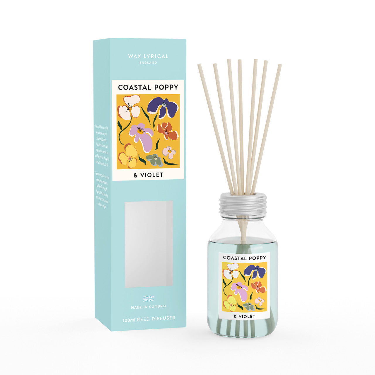 Coastal Poppy & Violet Scented Reed Diffuser 100ml