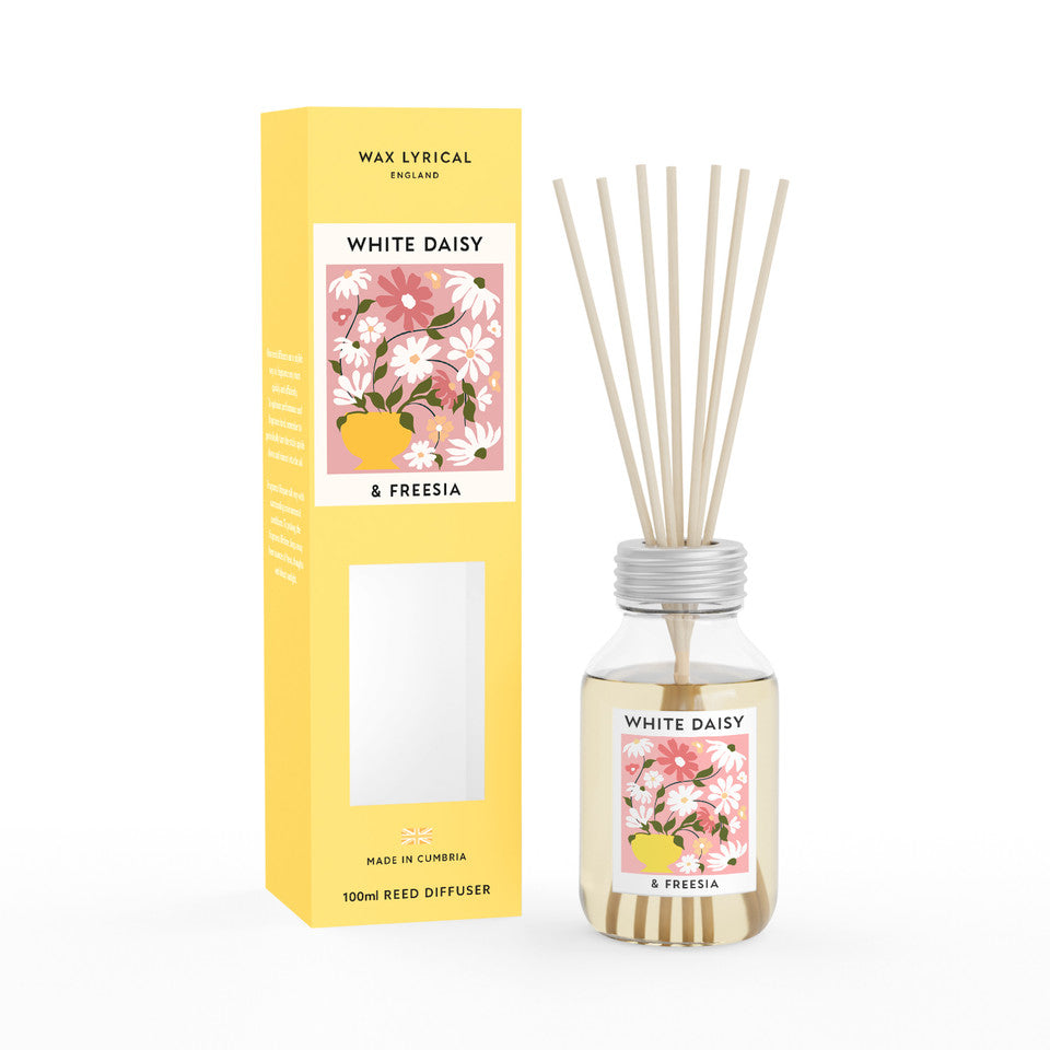 White Daisy & Freesia Scented Reed Diffuser 100ml