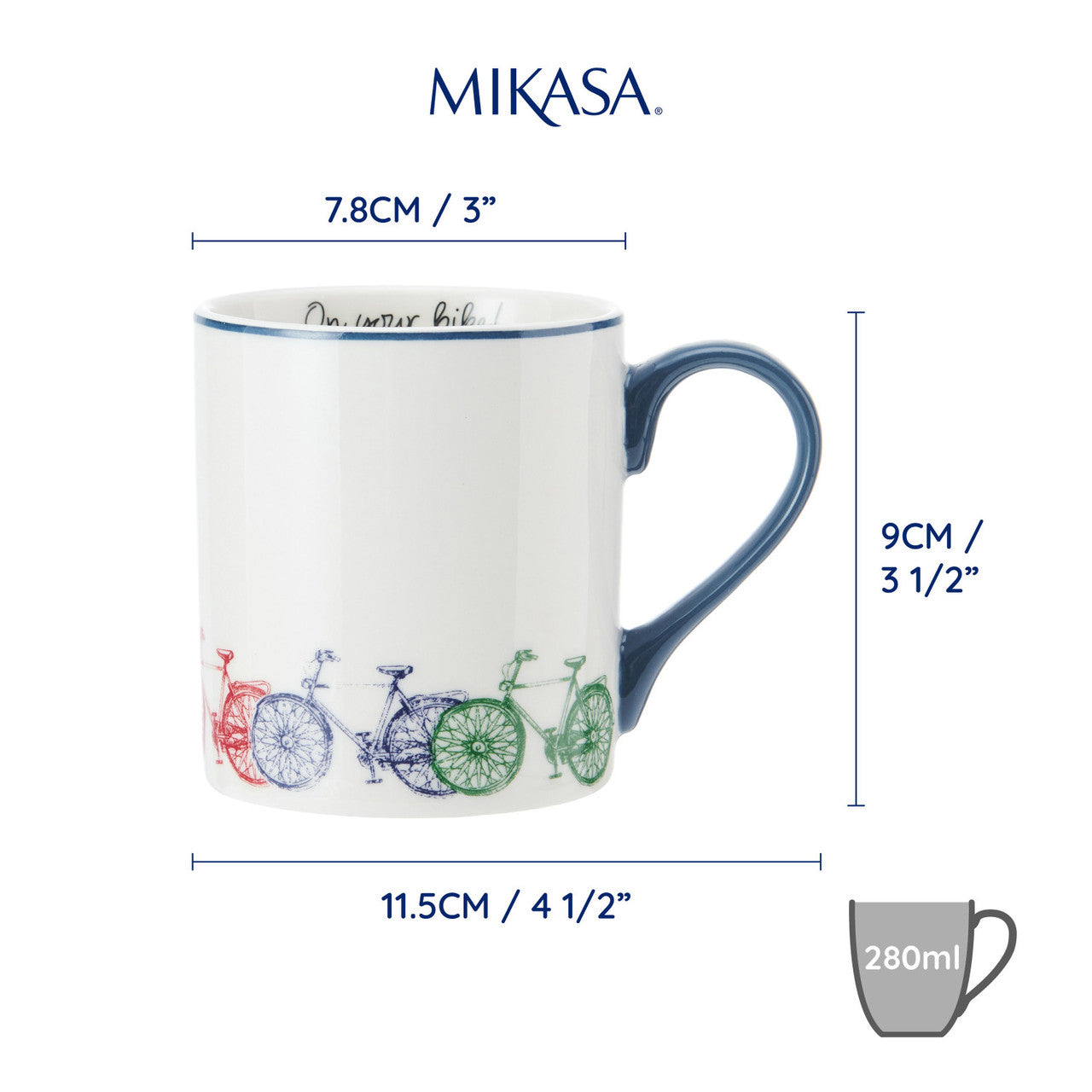 Mikasa Porcelain Bike Mug
