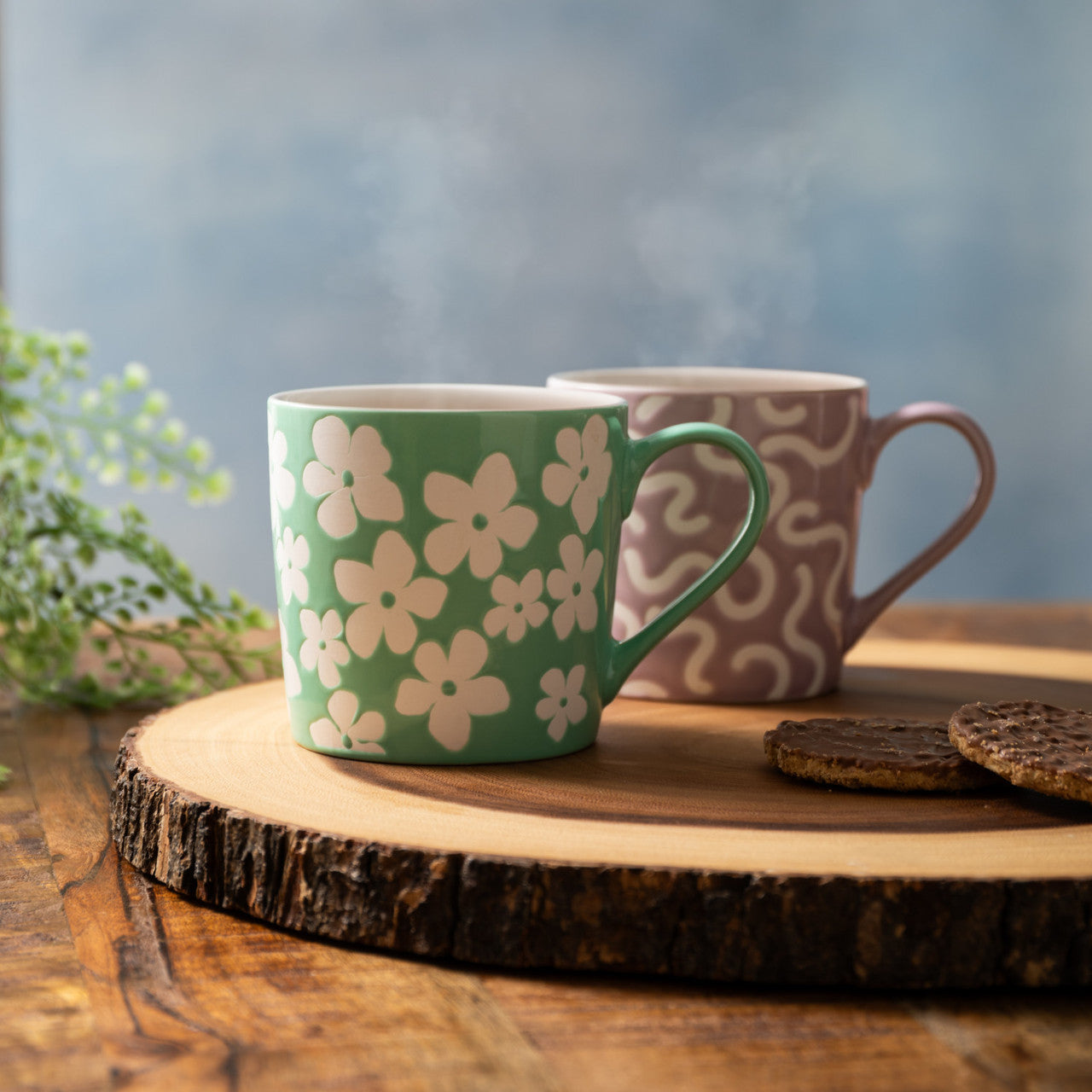 Mikasa Textured Purple Swirl Mug