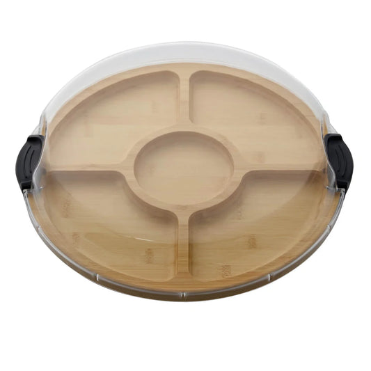 Farberware Build a Board - Round Divided Serving Board With Lid