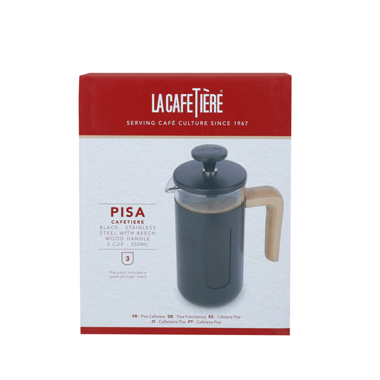 La Cafetière Pisa 3 Cup Cafetière Black