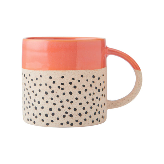 Mikasa Stoneware Orange Patterned Mug 390ml