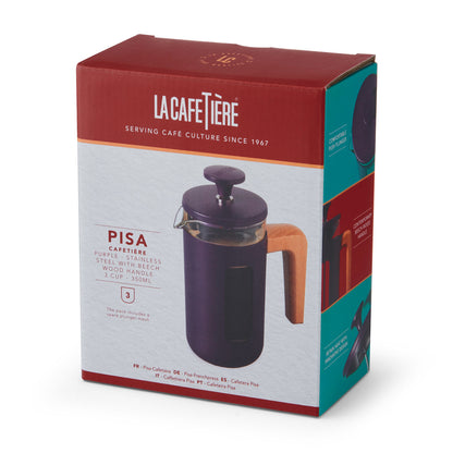 La Cafetière Pisa 3 Cup Cafetière Purple