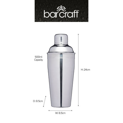 BarCraft Double Walled Cocktail Shaker
