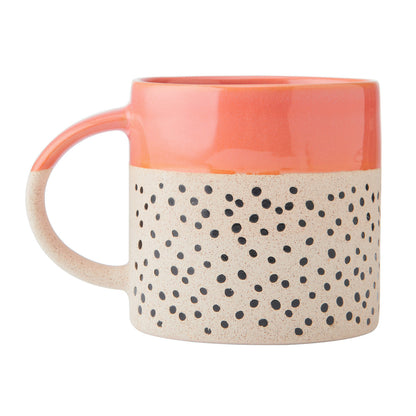 Mikasa Stoneware Orange Patterned Mug 390ml