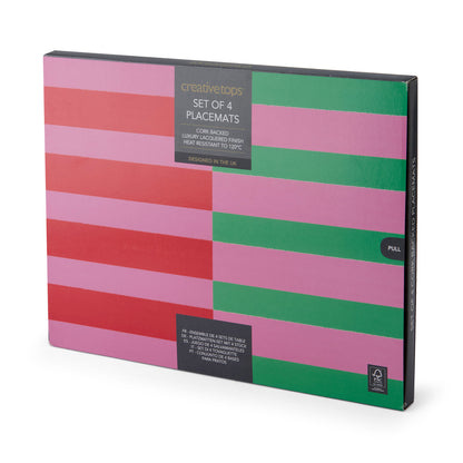 Creative Tops Pink & Green Stripe Placemats