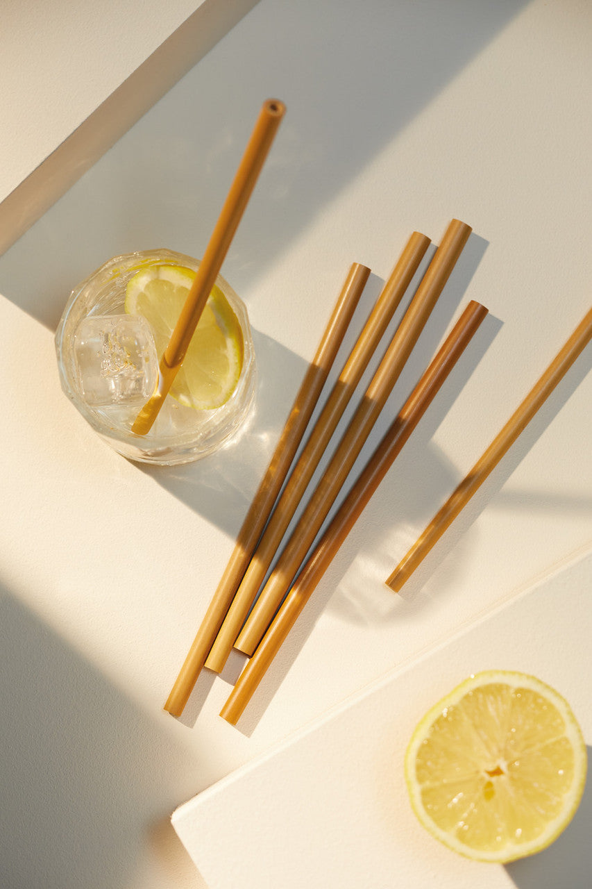 NE BAMBOO STRAW SET WITH CLEANERS 10PC