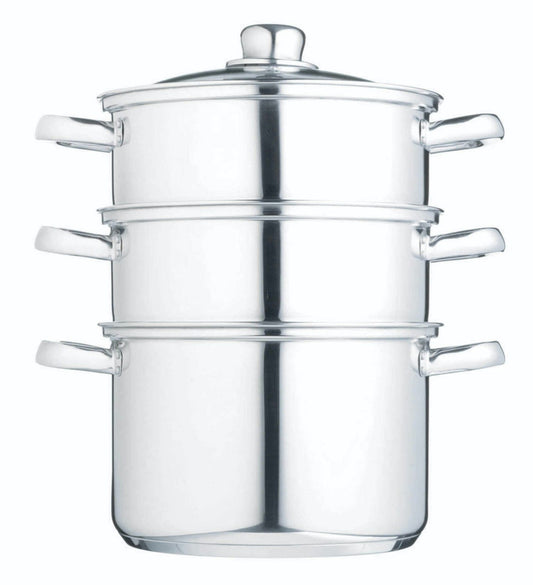 Stainless Steel Three Tier Steamer, 20cm