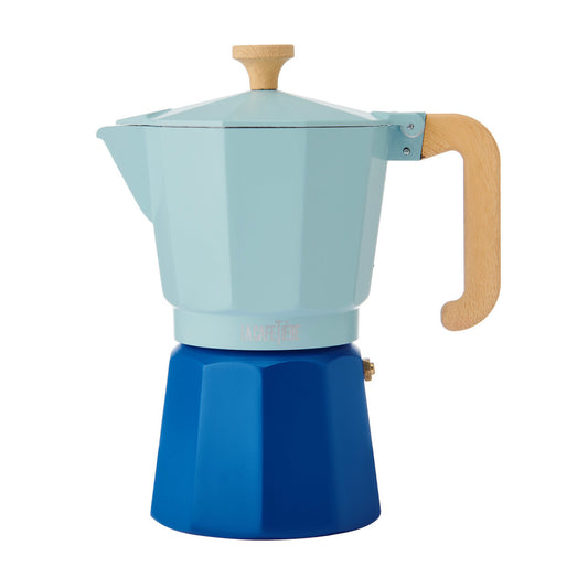 La Cafetière Venice 6 Cup Espresso Maker - Sky Blue, Two Tone